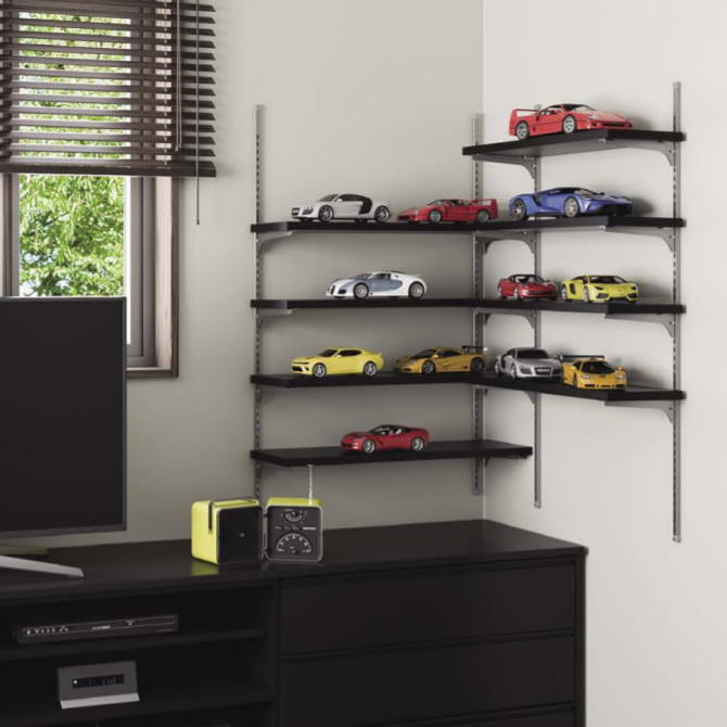 壁面コーナ収納ラックセット　システム収納棚　タボレールの画像