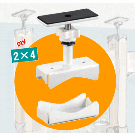 ツーバイフォー突っ張り金物　アジャスターセット（スター）フルセットの画像