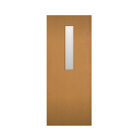 木製建具（開き戸・引き戸）室内ドア 上部センターガラス窓組込み NR-06HQ【特注ドア】画像
