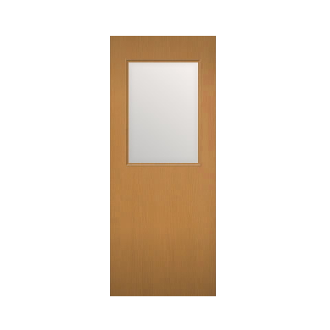 木製建具（開き戸・引き戸）室内ドア 上部ガラス窓組込み NR-08HQ【特注ドア】画像