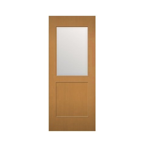 木製建具（開き戸・引き戸）室内ドア 上部ガラス組込み　NR-27HQ【特注ドア】画像