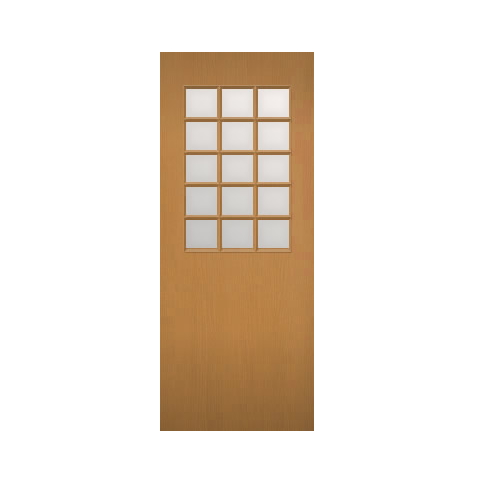 木製建具（開き戸・引き戸）上部格子ガラス組込　NR-33HQ【特注ドア】画像