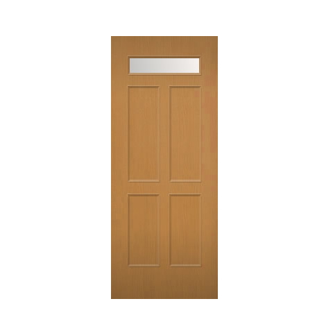 木製建具（開き戸・引き戸）上部明り採り付高級モールディング加工　NR-45HQ【特注ドア】の画像