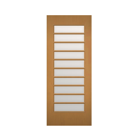木製建具（開き戸・引き戸）横格子ガラス組込　NR-46HQ【特注ドア】画像