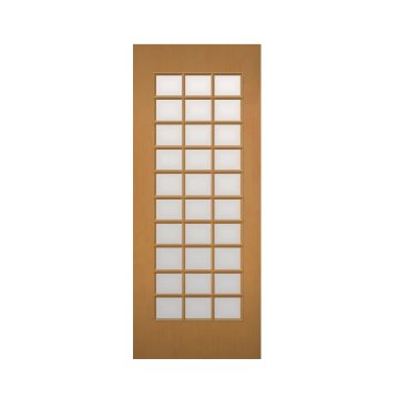 木製建具（開き戸・引き戸）全面格子ガラス組込　NR-56HQ【特注ドア】画像