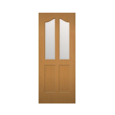 木製建具（開き戸・引き戸）上部エレガントなガラス組込　NR-61HQ【特注ドア】の画像