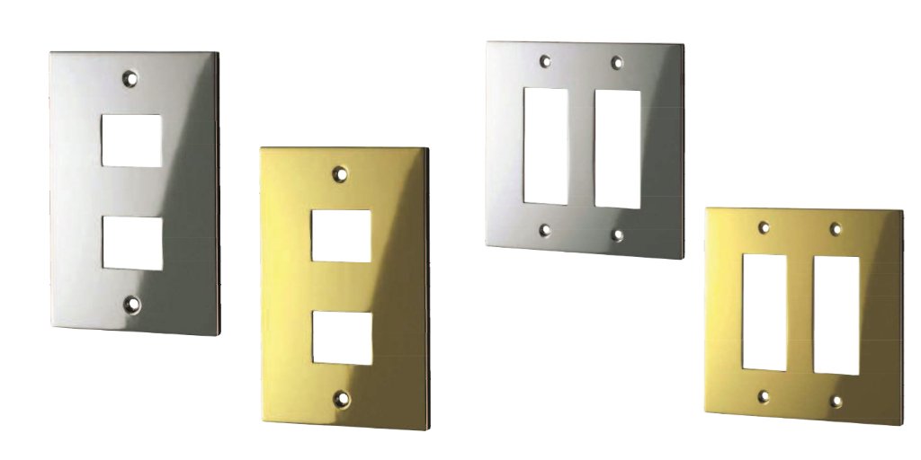 スイッチプレート（真鍮）　アンティークなスイッチカバー（１口・２口・３口）2タイプ・2サイズ・２カラー（シルバー・ゴールド）の画像