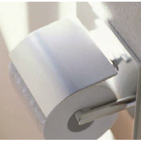 トイレットペーパーホルダー シングル ダブル（アルミシルバー）　DIY トイレ画像