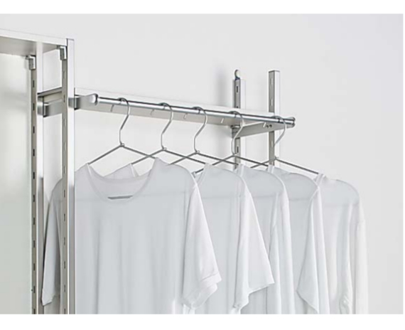 壁付け棚用　ものほしバー　壁面薄型収納ラックの画像