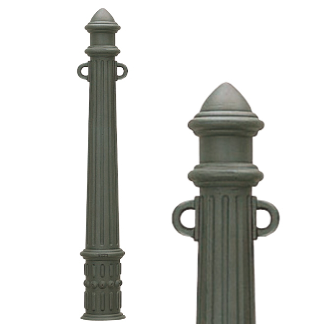 アンティークボラード ACT-003A ACT-003PK（固定式・脱着式:南京錠付き）φ100 H850 アルミ合金鋳物【Teikin・BARICAR】の画像