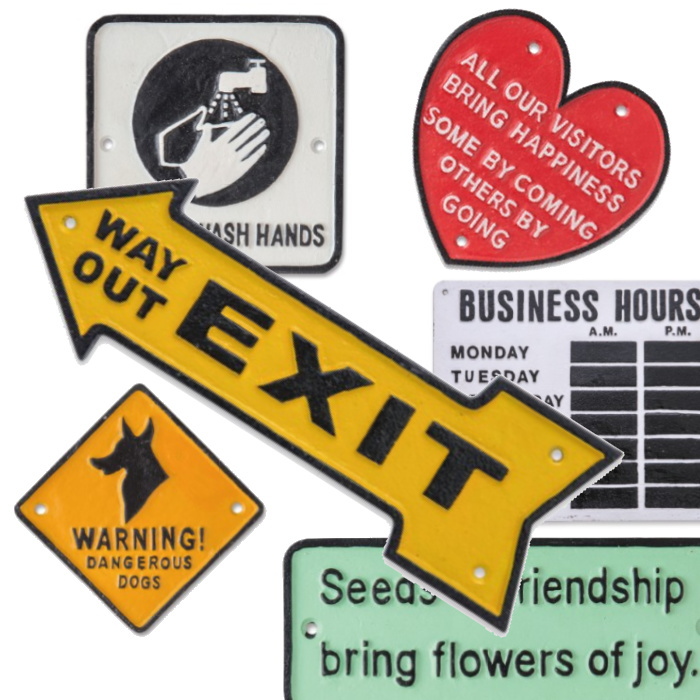 おしゃれなお店のサインプレートの画像