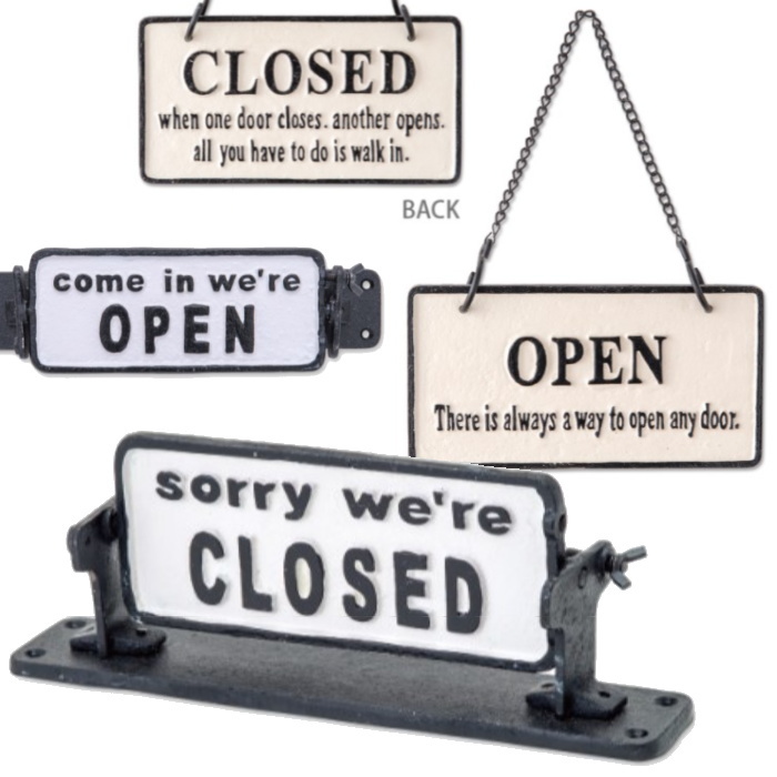 OPEN CLOSED サインの画像