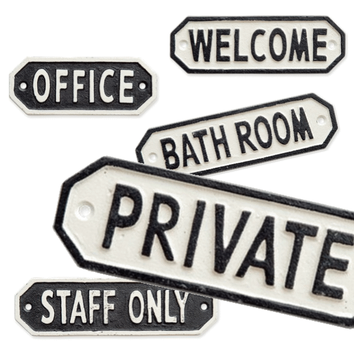 サインプレート（ホワイト・ブラック）の画像