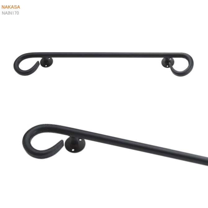 アイアンハンドレール　サイズオーダーL1000まで サイドカール　DIY | リフォームの画像