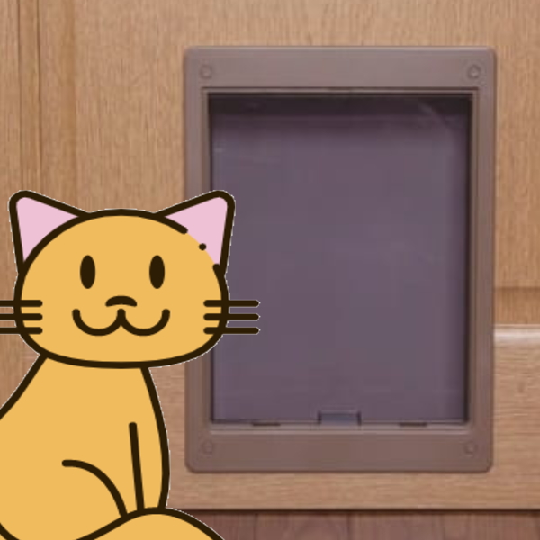 わんにゃんドア　ペットの出入り口　ペットドア　犬猫用入口　DIY画像