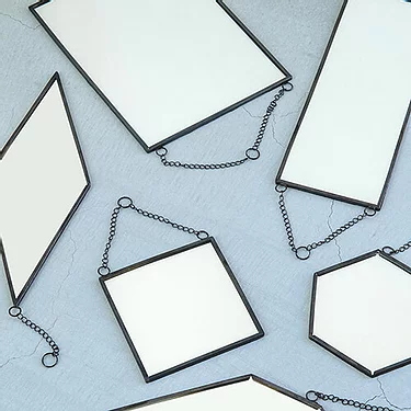 アンティーク　ミラー ハンギングミラー　鏡 の画像