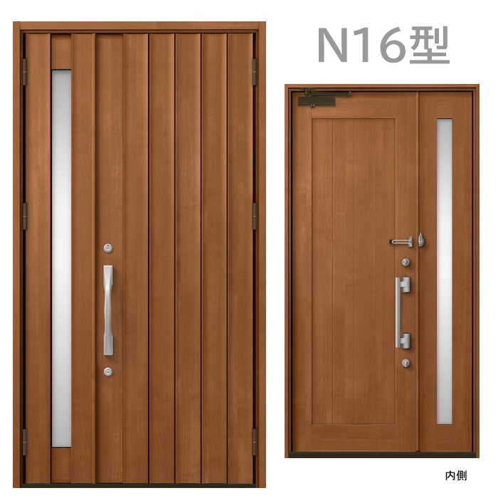 玄関ドア N16型 プレナスX 片開き・親子ドア・片袖・両袖・親子入隅の画像
