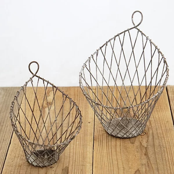 ハンギングバスケット　アンティークアイアンワイヤー（S/L） の画像