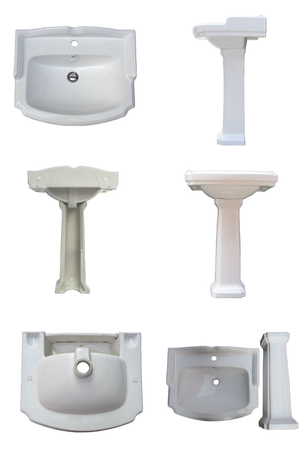 ペデスタルシンク  洗面台（排水栓付き） W580×D465×H875mm 　洗面ボール・トイレ画像