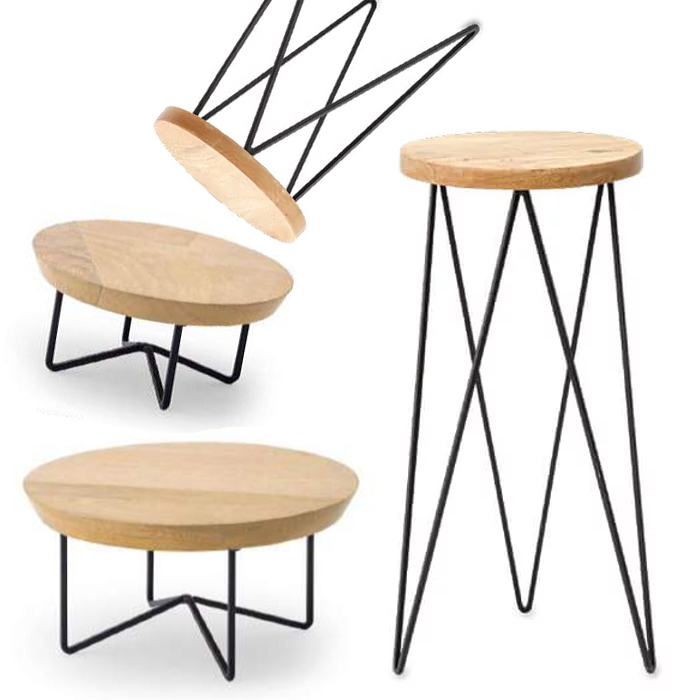 サークルスタンド　アイアン足付きフラワースタンド（H7・H10・H30・H50）サークルコンポート マンゴーアイアンの画像