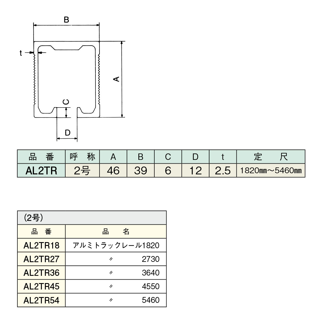 アルミトラックレール