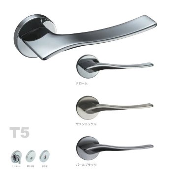 カワジュン製レバーハンドル　T5　丸座　KAWAJUN　空錠・表示錠・間仕切錠の画像