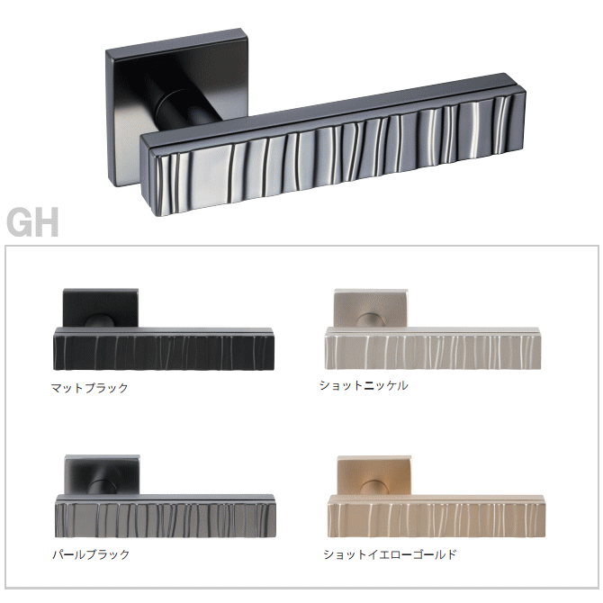 カワジュン製レバーハンドル MONART GG 角座 KAWAJUN 空錠・表示錠