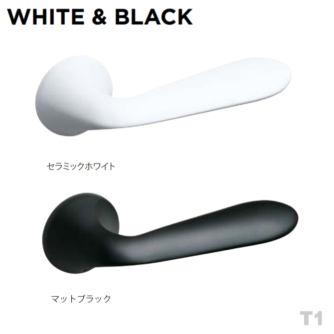 カワジュン製レバーハンドル　T1　C8ベース（丸座）　KAWAJUN　空錠・表示錠・間仕切錠の画像