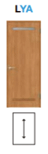 洗面タイプ標準ドア　換気ガラリ・明り採り付　ASTH-LYA　ASTH-LYBラシッサ（クリエ）トステム　ウッディーライン　室内ドア【枠付ドア】リクシル画像
