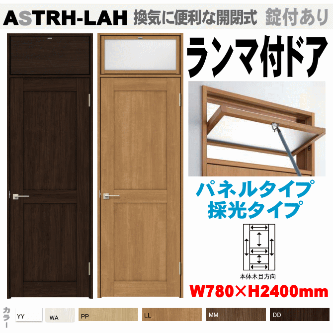 ランマ付ドア　ASTRH-LAH ラシッサ（クリエ）トステム　機能付室内ドア　【ドアストッパー付あり・ハイドア・枠付ドア】リクシルの画像