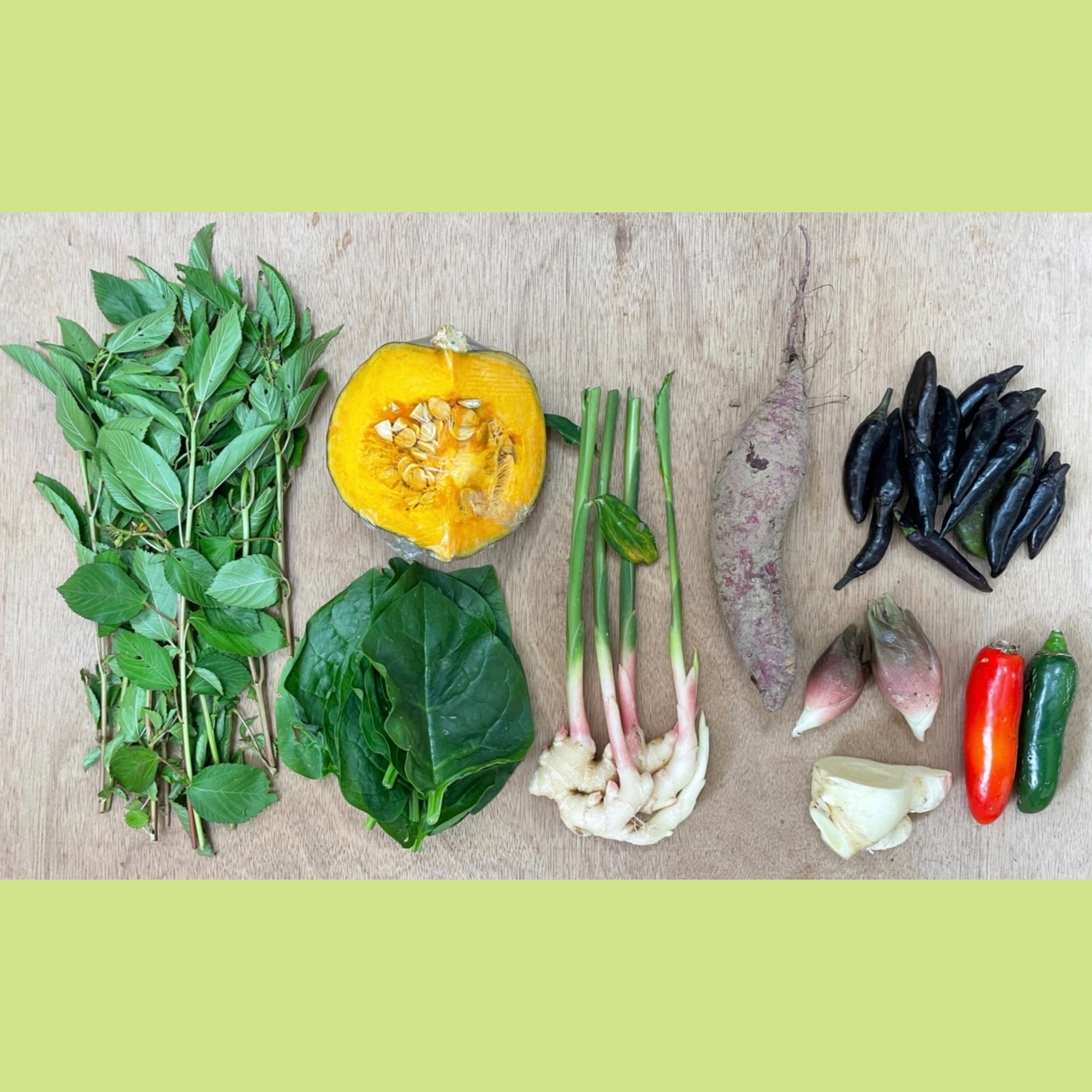 【送料込み】60㎝箱　自然栽培　野菜Sセット～２人用　画像