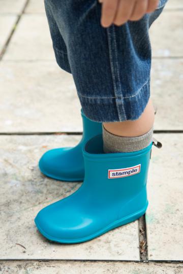 日本発子供用品ブランド「スタンプル」長靴・レインブーツ15㎝パープル、ターコイズブルー日本製MadeinJapan画像
