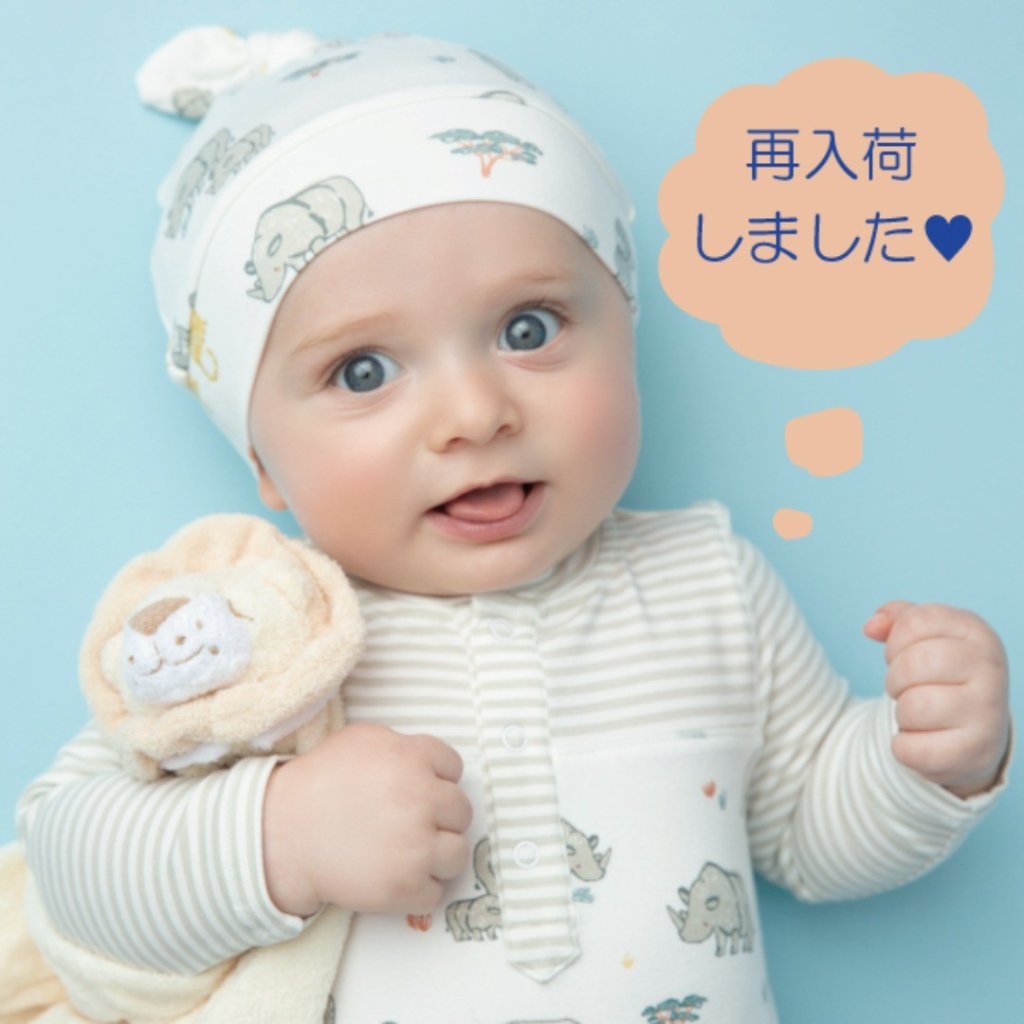 ご出産祝いにサンフランシスコ発ベビー用品ブランド「エンジェルディア」ブランキーかわいい動物のぬいぐるみとタオルがひとつになったにぎにぎクロス（ライオン）の画像