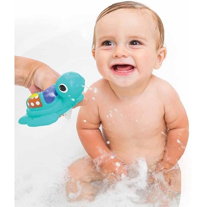 【インファンティーノinfantino】アメリカ知育玩具ブランドおふろやおうちプールで楽しめる水遊び玩具おもちゃ水吹きタートルかめのおもちゃ画像