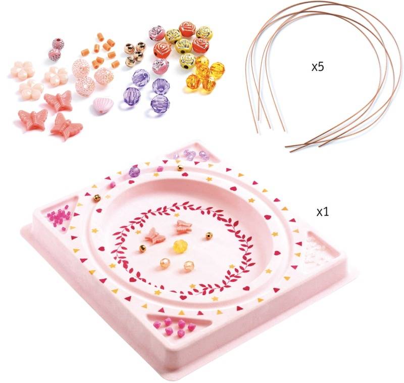 フランスおもちゃブランド「DJECOジェコ」手づくりヘアバンドキット自分だけのヘアアクセサリーを作ってみては？お誕生日プレゼントに対象8歳以上 の画像