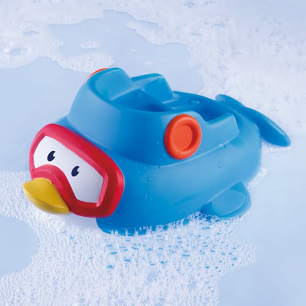 アメリカベビー用おもちゃブランドInfantino（インファンティーノ）水遊びおもちゃ　お風呂やおうちプールで！楽しめるペンギンおもちゃスクィートゥンセイルペンギン画像