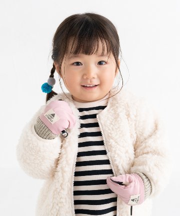 子供用撥水加工あったか手袋ミトン日本のベビー用品、子供用品ブランド「スタンプル」サイズ3-4歳スモークブルー画像