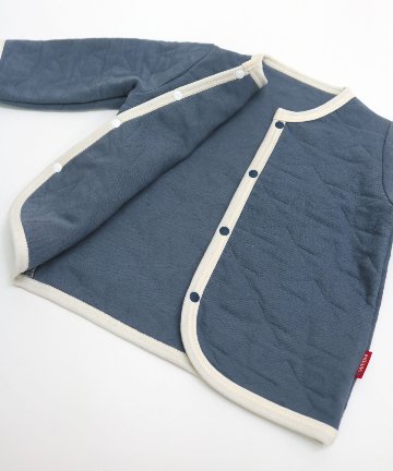 日本製ベビー服ブランド「スタンプル」コットン100％着心地抜群キルティングカーディガンサイズ幅が広いのでご出産祝いなどのプレゼントにもおすすめです（スター☆ピンク）７５‐８５㎝の画像