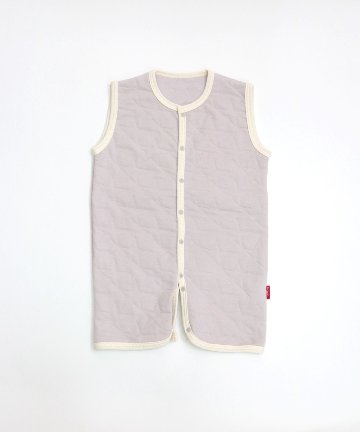 日本製ベビー服ブランド「スタンプル」コットン100％着心地抜群スターキルティングスリーパーご出産祝いに人気です（スター☆グレーベージュ）画像