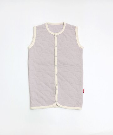日本製ベビー服ブランド「スタンプル」コットン100％着心地抜群スターキルティングスリーパーご出産祝いに人気です（スター☆グレーベージュ）画像