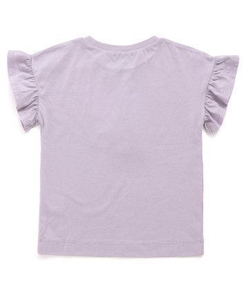 おとめ心をくすぐるフレンチガーリーなモチーフのTシャツ♪80サイズ、90サイズ、立体感あるモチーフがかわいい♡ラベンダーの画像