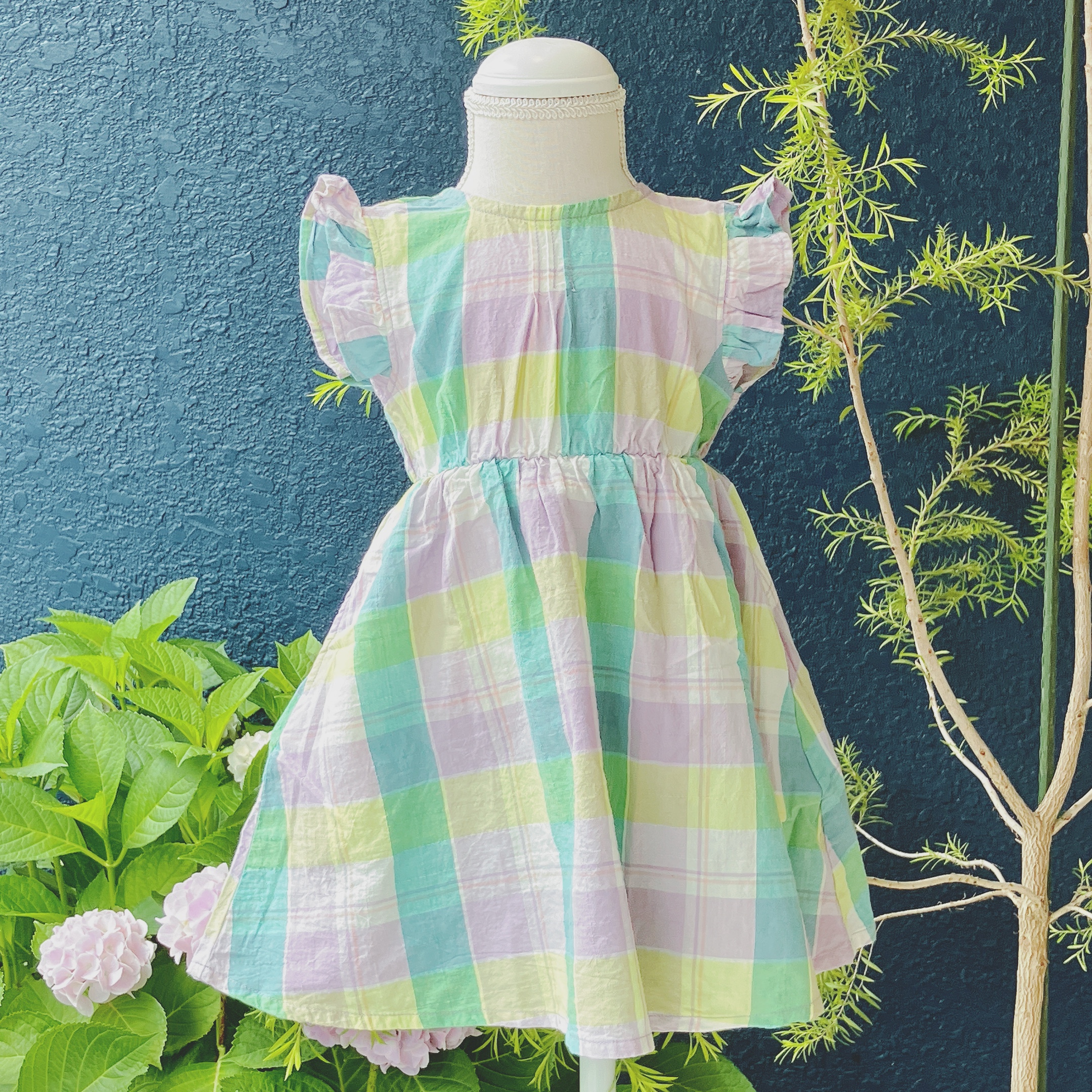 SERAPHのチェック柄ワンピース「まいにちワンピース」キッズ100サイズ 子供用ワンピースチェック柄女の子コーデ　女の子服の画像