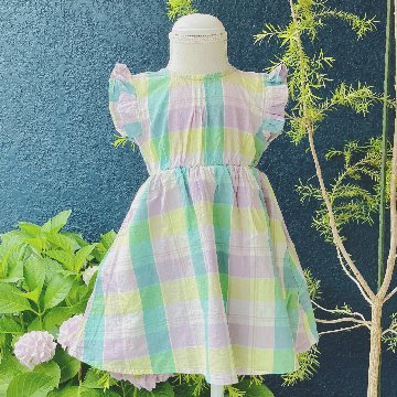 SERAPHのチェック柄ワンピース「まいにちワンピース」キッズ100サイズ 子供用ワンピースチェック柄女の子コーデ　女の子服の画像
