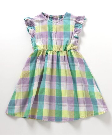 SERAPHのチェック柄ワンピース「まいにちワンピース」キッズ100サイズ 子供用ワンピースチェック柄女の子コーデ　女の子服の画像