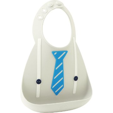 売れてます☆ベビー用お食事シリコンビブ☆赤ちゃん用お食事スタイ便利なベビー用品☆出産祝いに（クールガイ）の画像