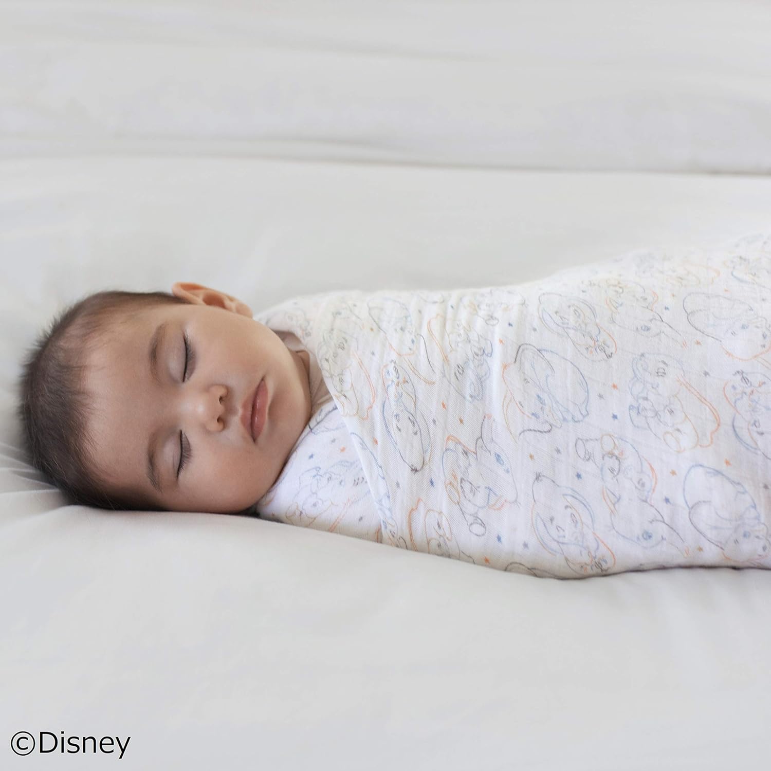 エイデンアンドアネイ [ディズニーDisney] モスリンスワドル3枚入り 日本正規品 ご出産祝いにおすすめ!アメリカベビー用品ブランドガーゼタオル3枚セットダンボの画像