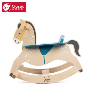 ご出産祝いベルギーおもちゃブランド「クラシックワールド」ロッキングホース 木馬 ベビーウォーカー 乗用玩具 室内 ベビー 赤ちゃん 乗り物おもちゃ 足こぎ12か月以上対象の画像