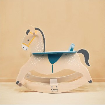 ご出産祝いベルギーおもちゃブランド「クラシックワールド」ロッキングホース 木馬 ベビーウォーカー 乗用玩具 室内 ベビー 赤ちゃん 乗り物おもちゃ 足こぎ12か月以上対象の画像