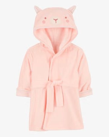 ご出産祝いにおすすめ！アメリカベビー服・子ども服ブランド「カーターズ」赤ちゃん用バスローブベビー用ローブ（羊／ピンク）表示サイズ0-9ヵ月の画像