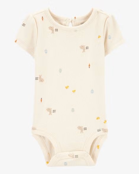 アメリカ子供服ブランド「カーターズ」女の子服2点セットジャンパースカートうさぎアプリケ付＋うさぎプリントボディスーツお誕生日プレゼントに！24M＝90サイズの画像
